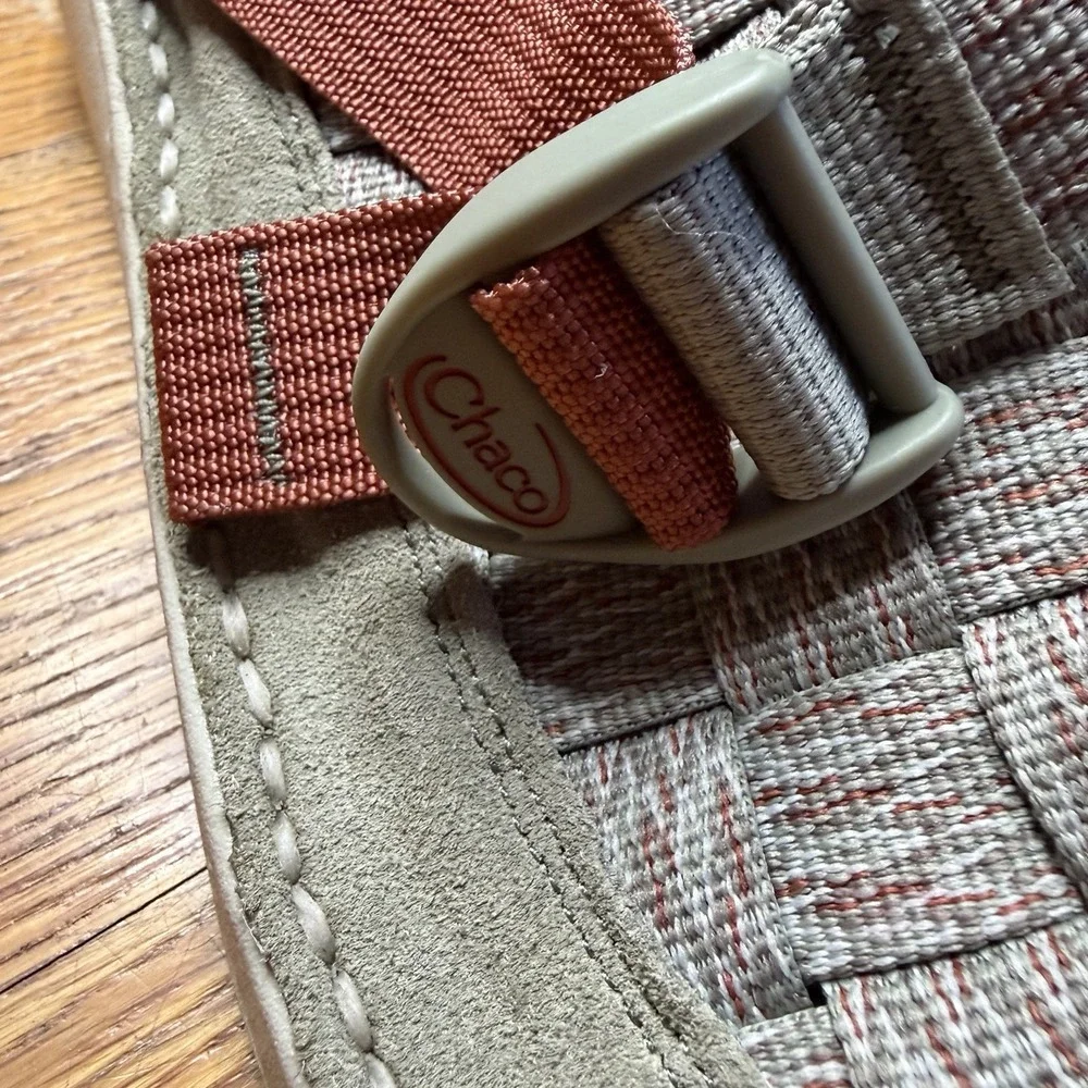 Chaco Canyon Woven Clog Mens 14 Hut Fungi Beige Kaki Suede Sandals BOHO